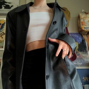 Oversized Leather blazer